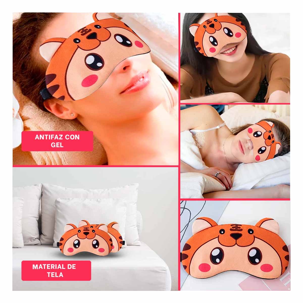 Protector Con Gel Naranja Reutilizable para Descanso Diario Y+Post It