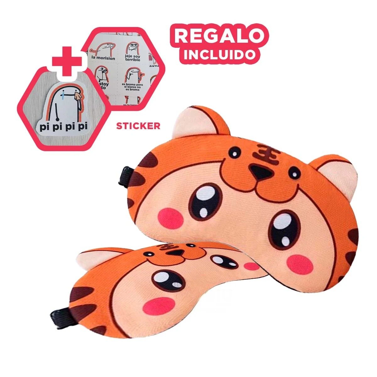 Careta Termica Con Gel Naranja Ajustable para Descanso Y+Regalo Sticker