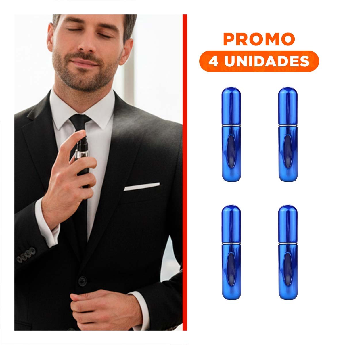 Pack4 Pulverizador Portatil de Fragancia Multicolor Recargable para Bolso Y+Regalo Sticker