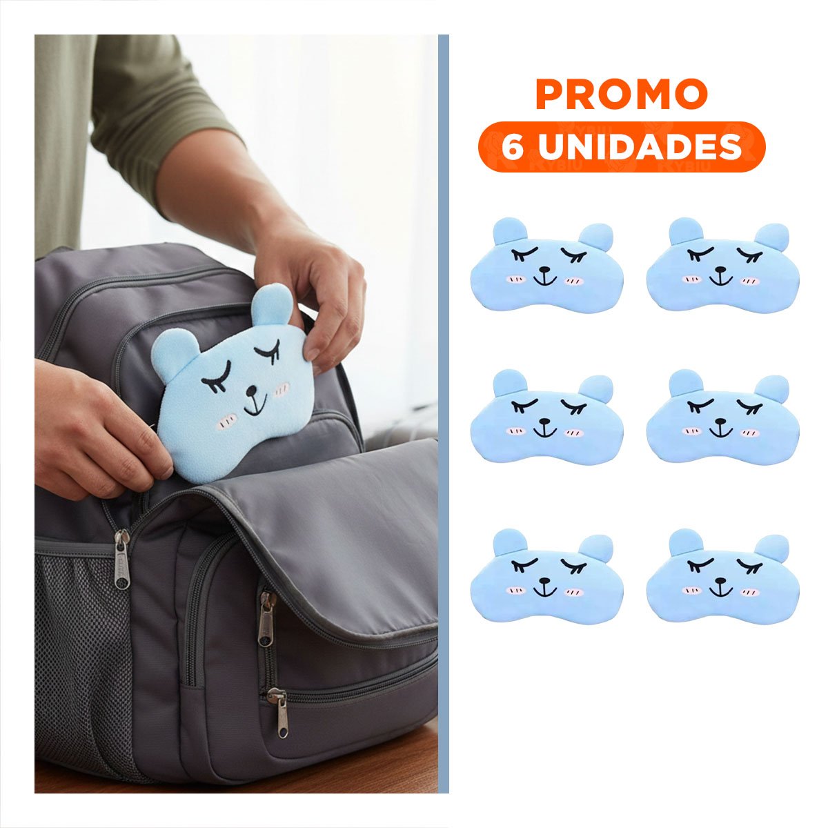 Pack6 Parche Frio y Caliente con Gel para Descanso Diario Celeste