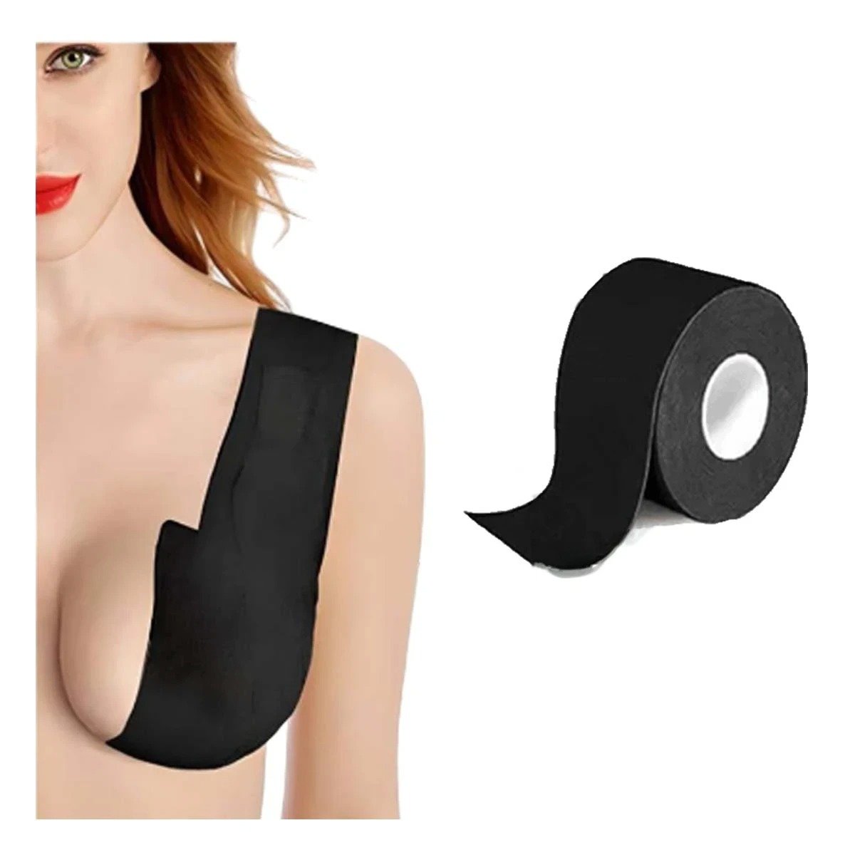 Banda de Soporte Levanta Busto Negro para Moda Mujer Estilo Discreto