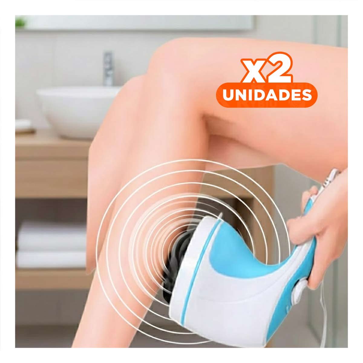 Pack2 Masajeador Ergonomico Relax Tone Blanco para Casa Y+Regalo Sticker