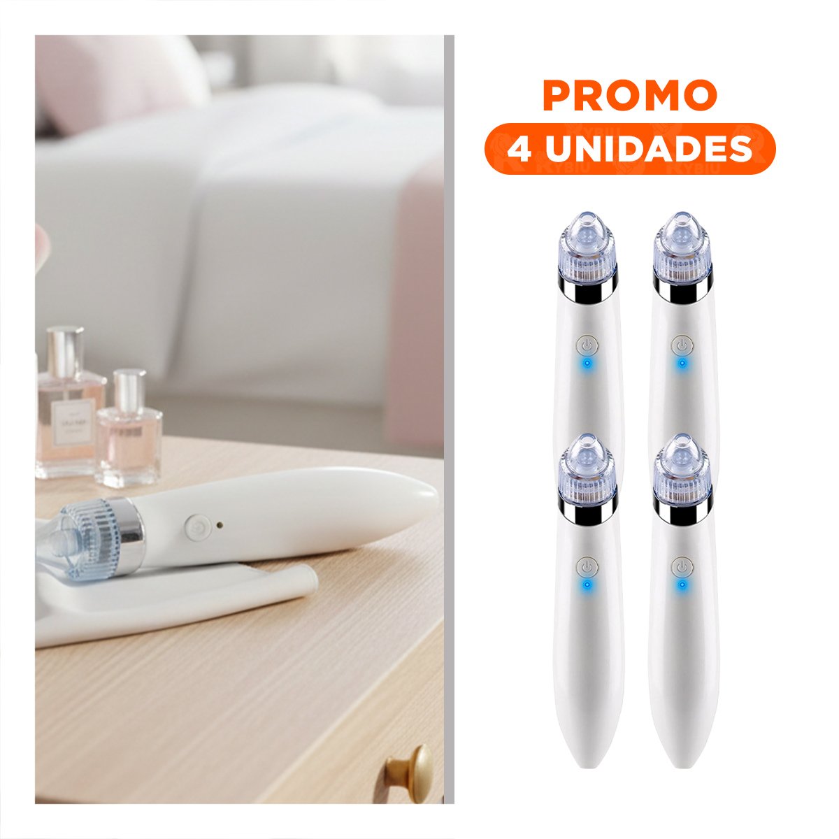 Pack4 Equipo Profesional Rosado para Remover Puntos Negros Y+Regalo Sticker