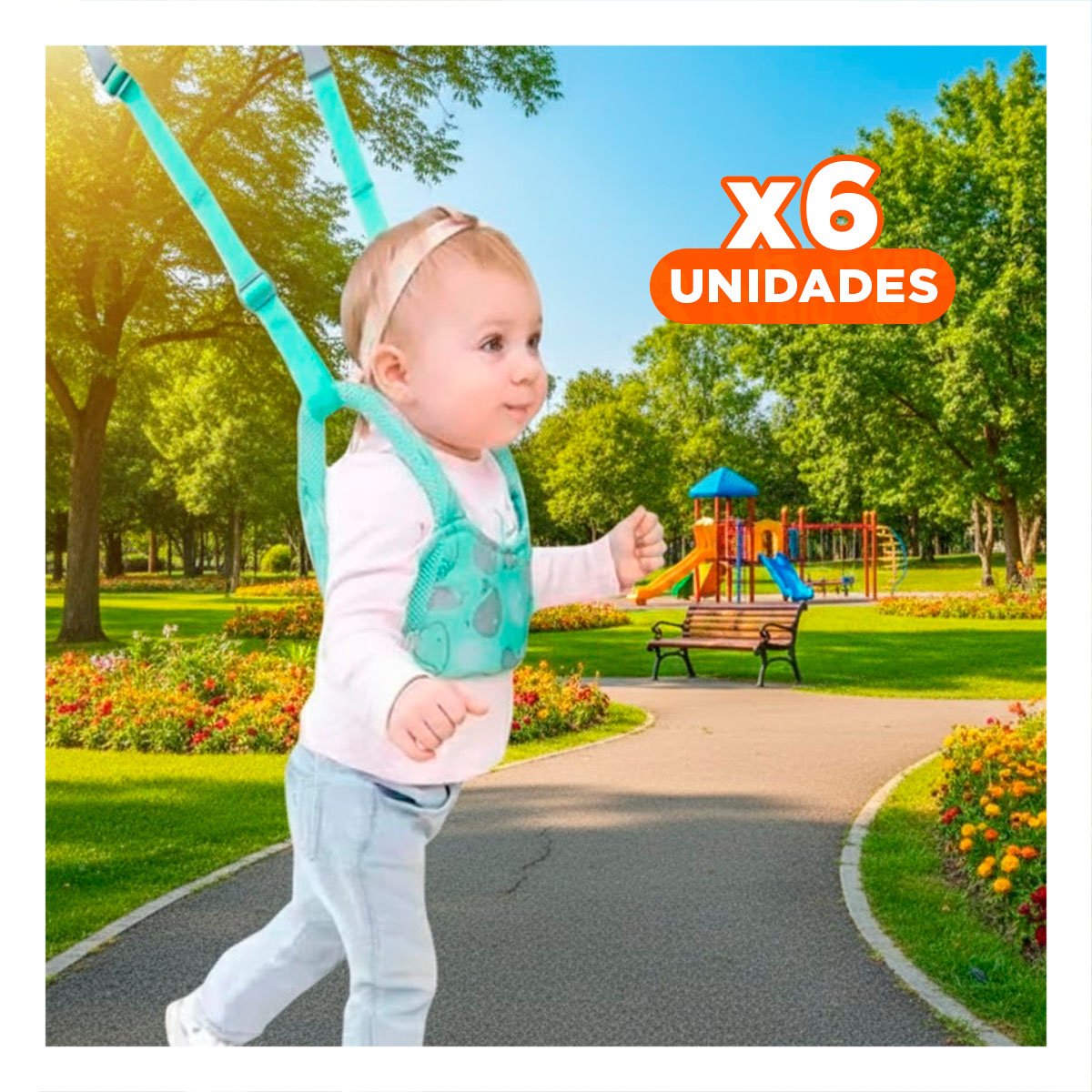 Pack6 Chaleco Regulable Bebe Verde Agua Diseño Ballena Ligero y Seguro Y+Regalo Sticker