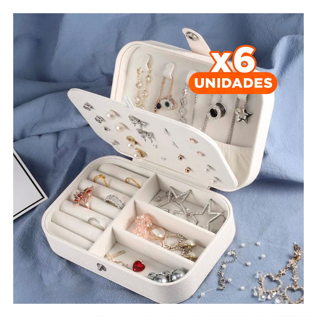 Pack6 Caja Blanco 16x11x5 Cm Ligero y Resistente Y+Regalo Sticker