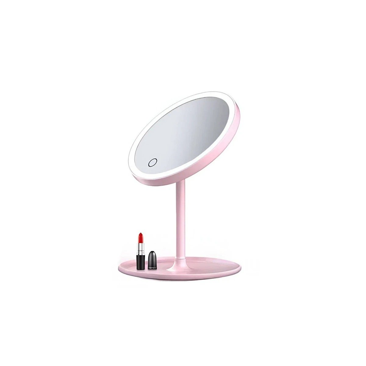 Luna Moderna LED Tactil Circular Rosado con Control Tactil Y+Papel Regalo