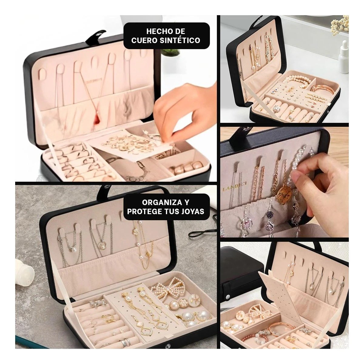 Cofre para Joyas 22x14 cm Negro Elegante y Sobrio Y+Post It