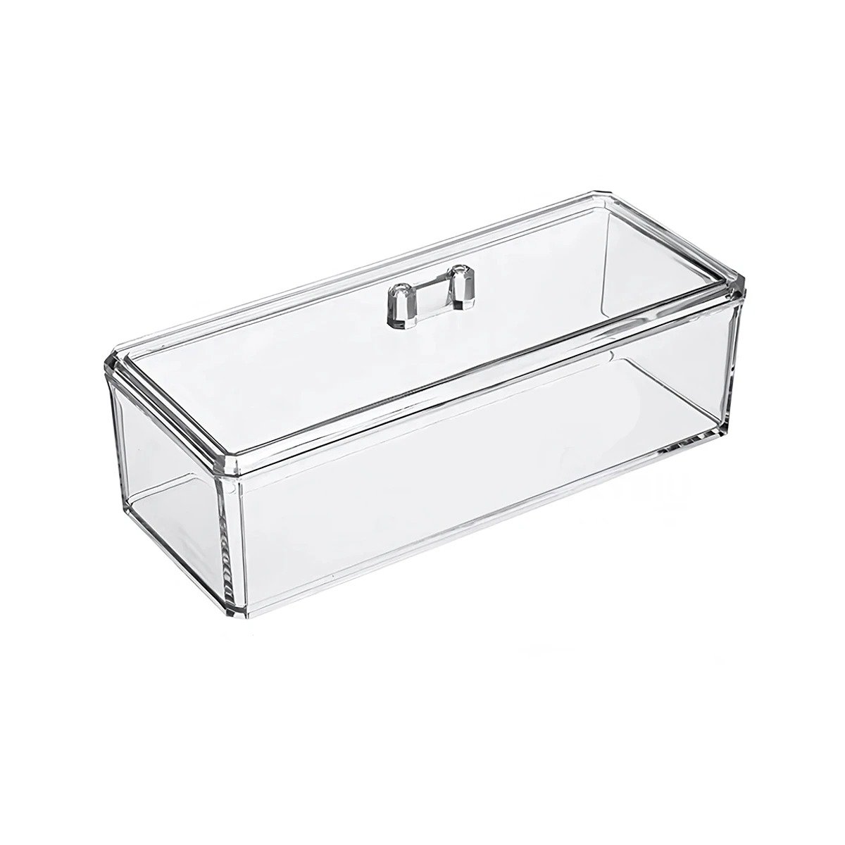 Estuche Moderno Acrilico Transparente 1 Piso con Tapa Y+Papel Regalo