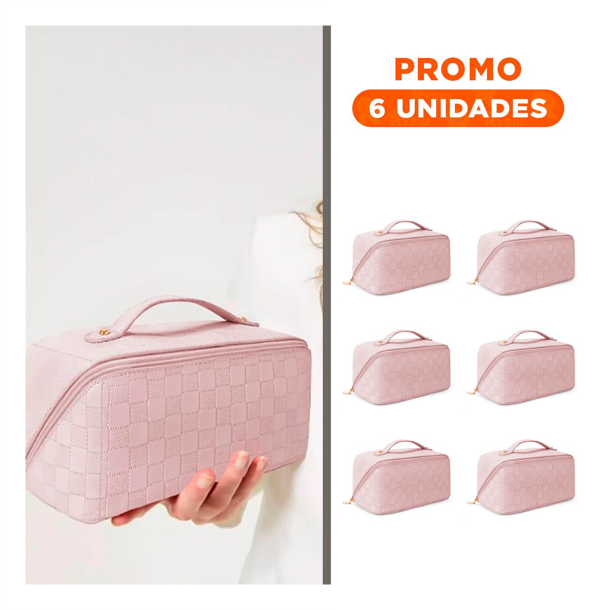 Pack6 Estuche Rosado Funcional con Estilo Minimalista