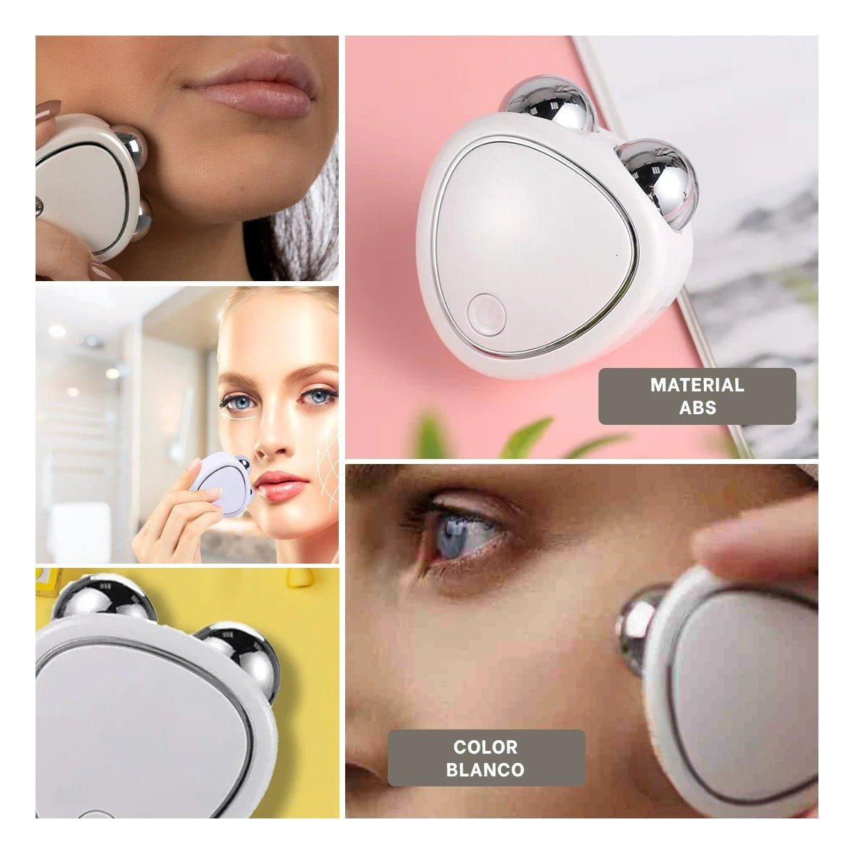 Accesorio de Belleza Triangulo de Doble Rodillo Blanco para Relajar y Tonificar Y+Post It