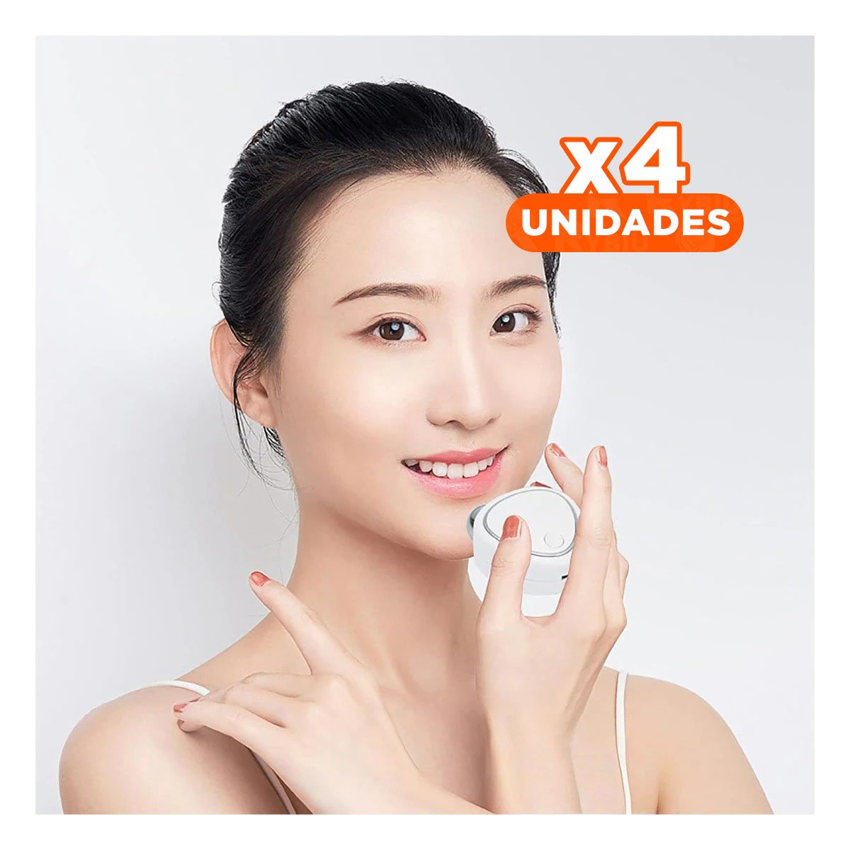 Pack4 Equipo de Belleza Triangulo de Doble Rodillo Blanco para Mantener la Piel Suave