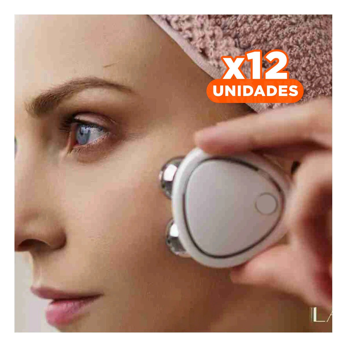 Pack12 Aparato de Belleza Triangulo de Doble Rodillo Blanco para Masaje Diario en Casa