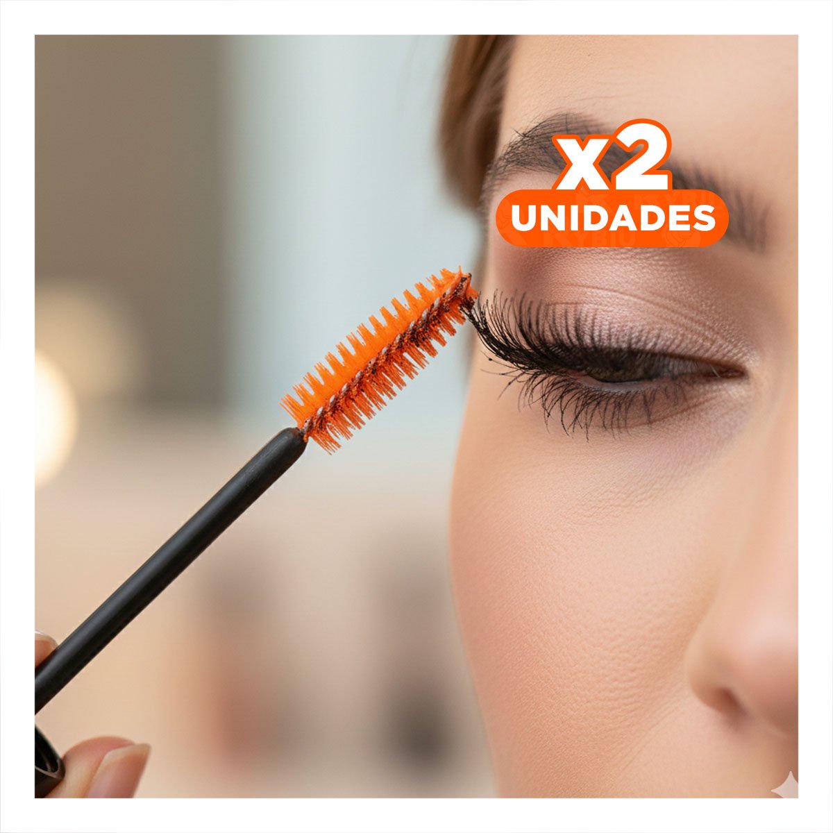 Pack2 Herramienta Flexible de Silicona para Pestaña y Ceja 12 pzs Naranja Y+Regalo Sticker