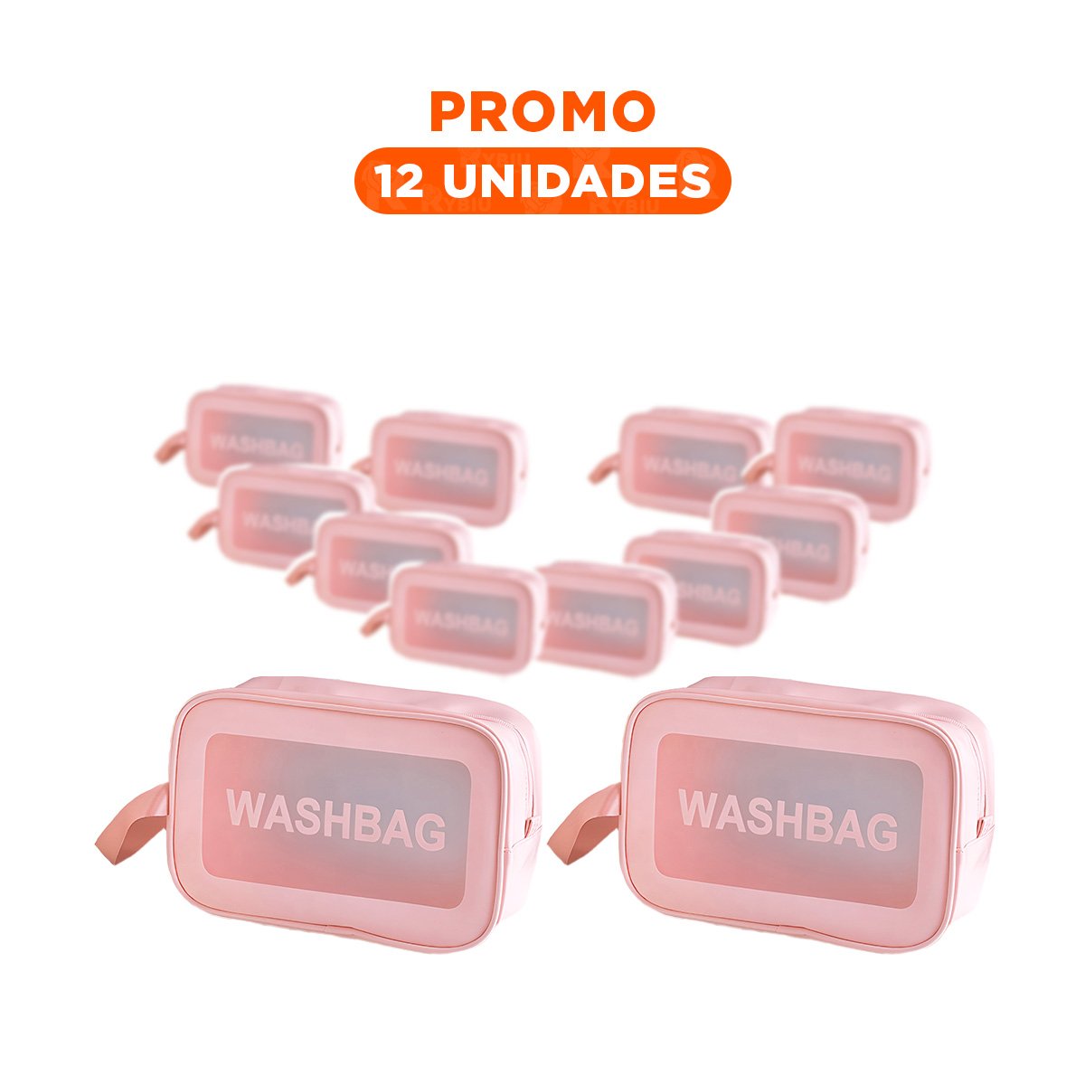 Pack12 Bolso Minimalista 22x13x7cm de Color Rosado Y+Regalo Sticker