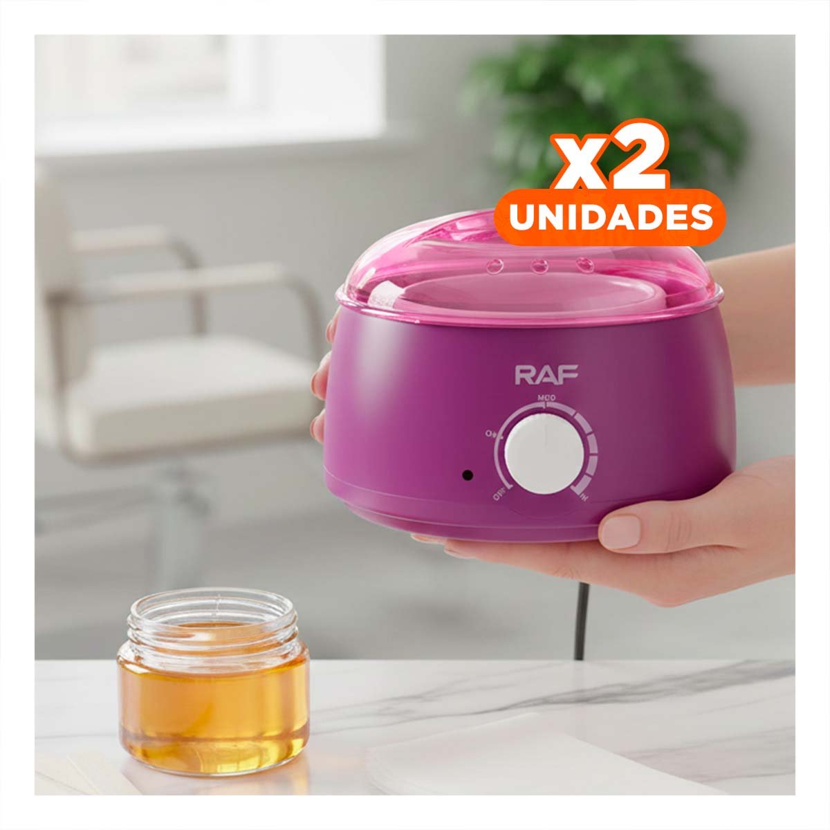 Pack2 Maquina Moderna para Cera Morado Electrica Y+Regalo Sticker