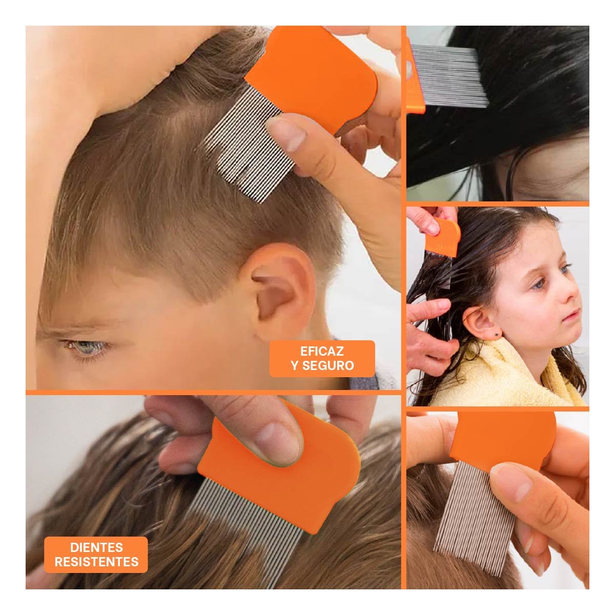 Aplicador Profesional Naranja para Piojos y Liendres de Alta Calidad Premium Y+Post It