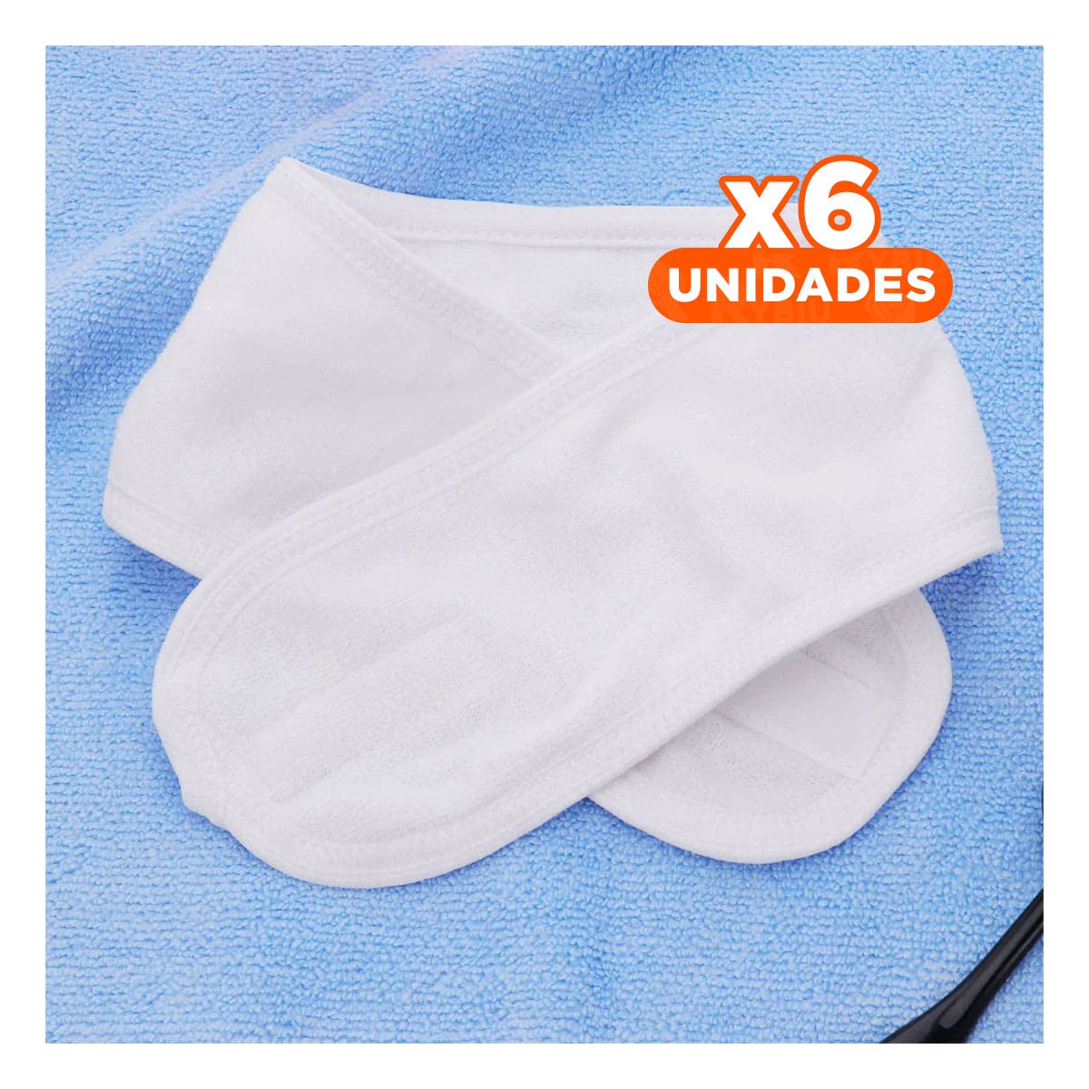 Pack6 Complemento Blanco Ajustable para Spa 60x8,5cm Suave y Comodo Y+Regalo Sticker