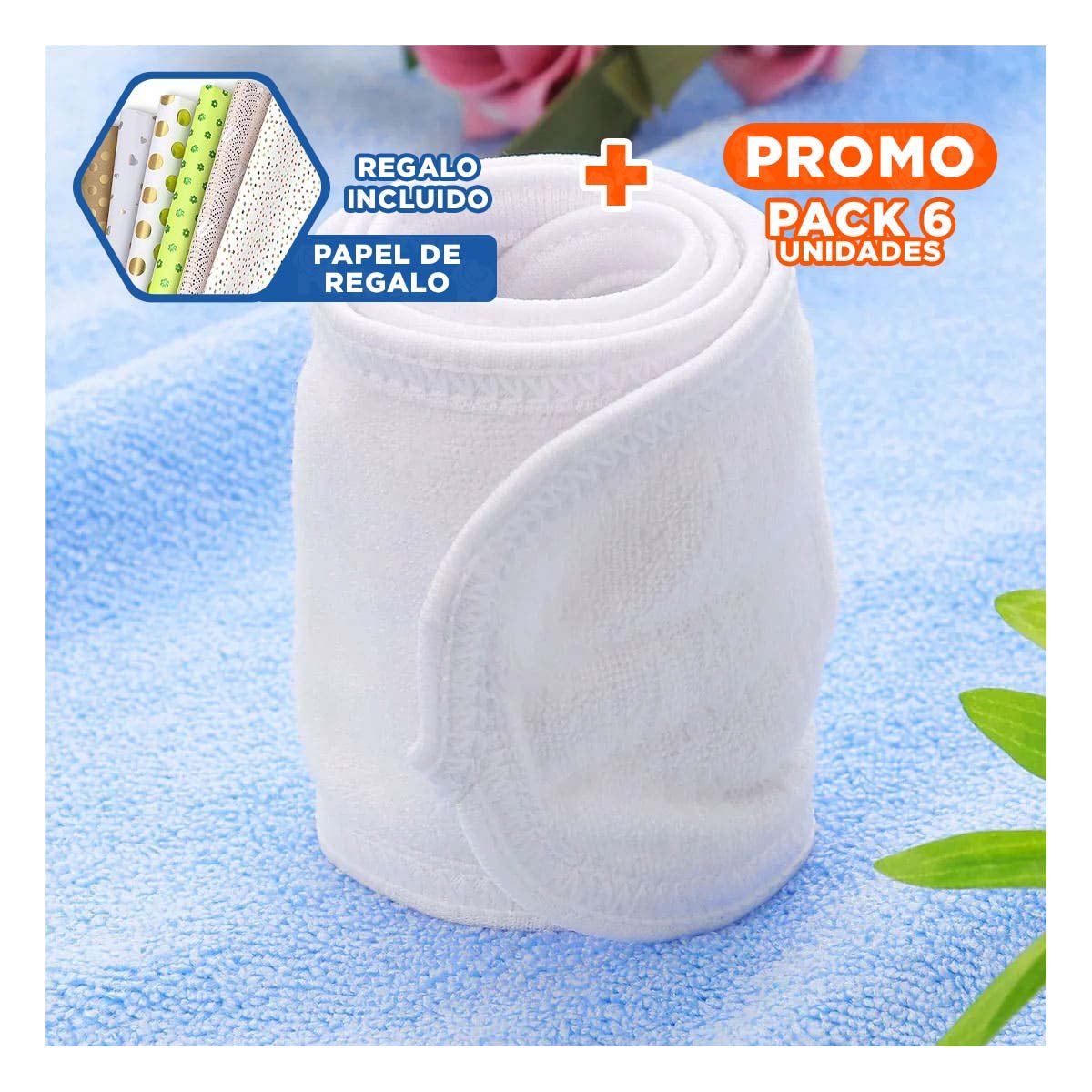 Pack6 Soporte Profesional Blanco Ajustable para Spa 60x8,5cm Alta Calidad Y+Papel Regalo