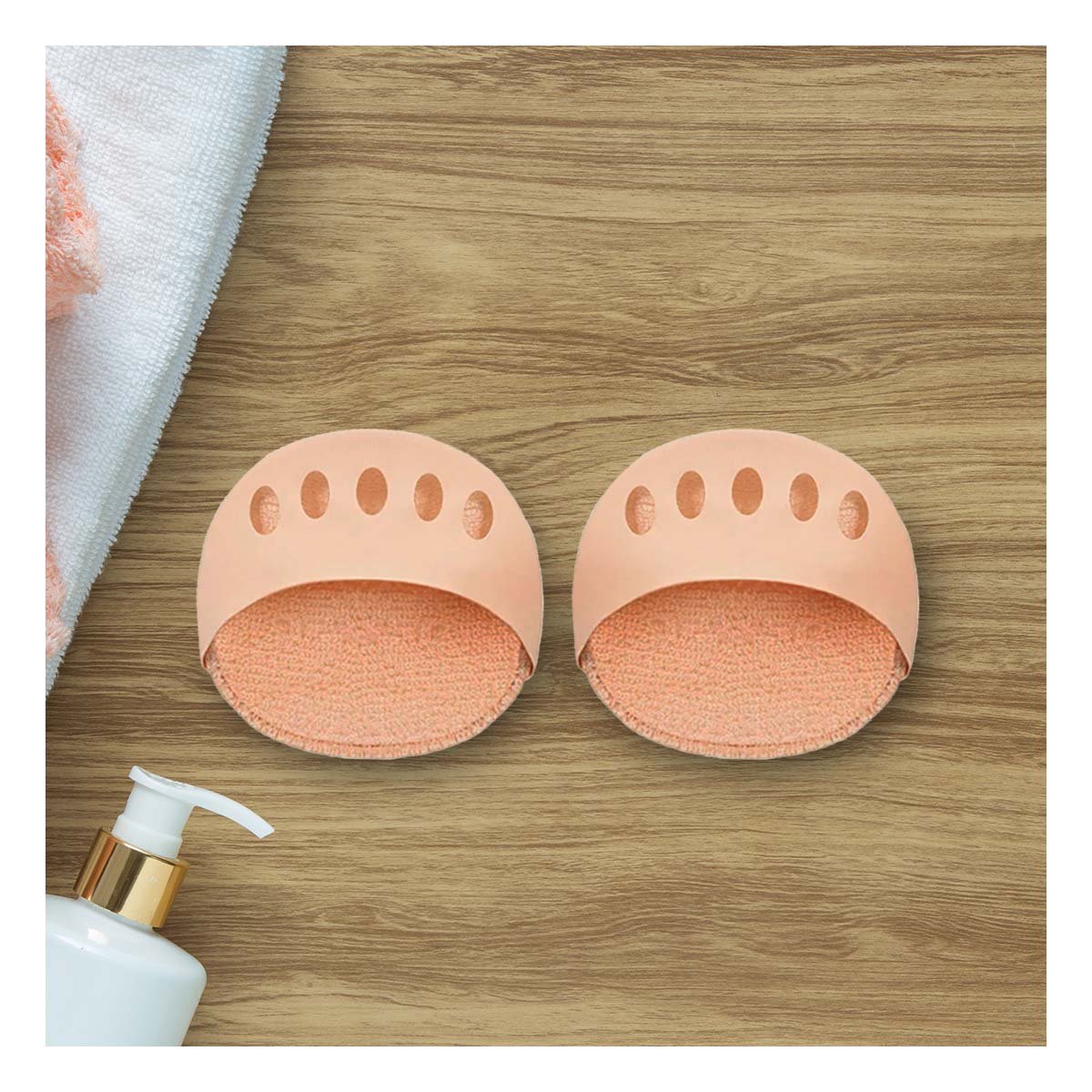 Protector para Pies Un Par Beige Suave y Comodo Para Zapatos