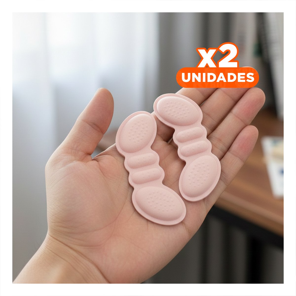 Pack2 Cubierta de Talon Rosado Adhesivo Suave y Resistente para Caminar s Y+Regalo Sticker