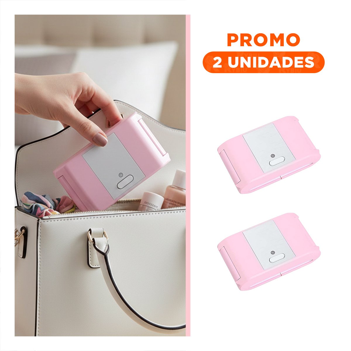 Pack2 Expositor para Uñas Portatil Rosado Resistente y Elegante para Uso Diario