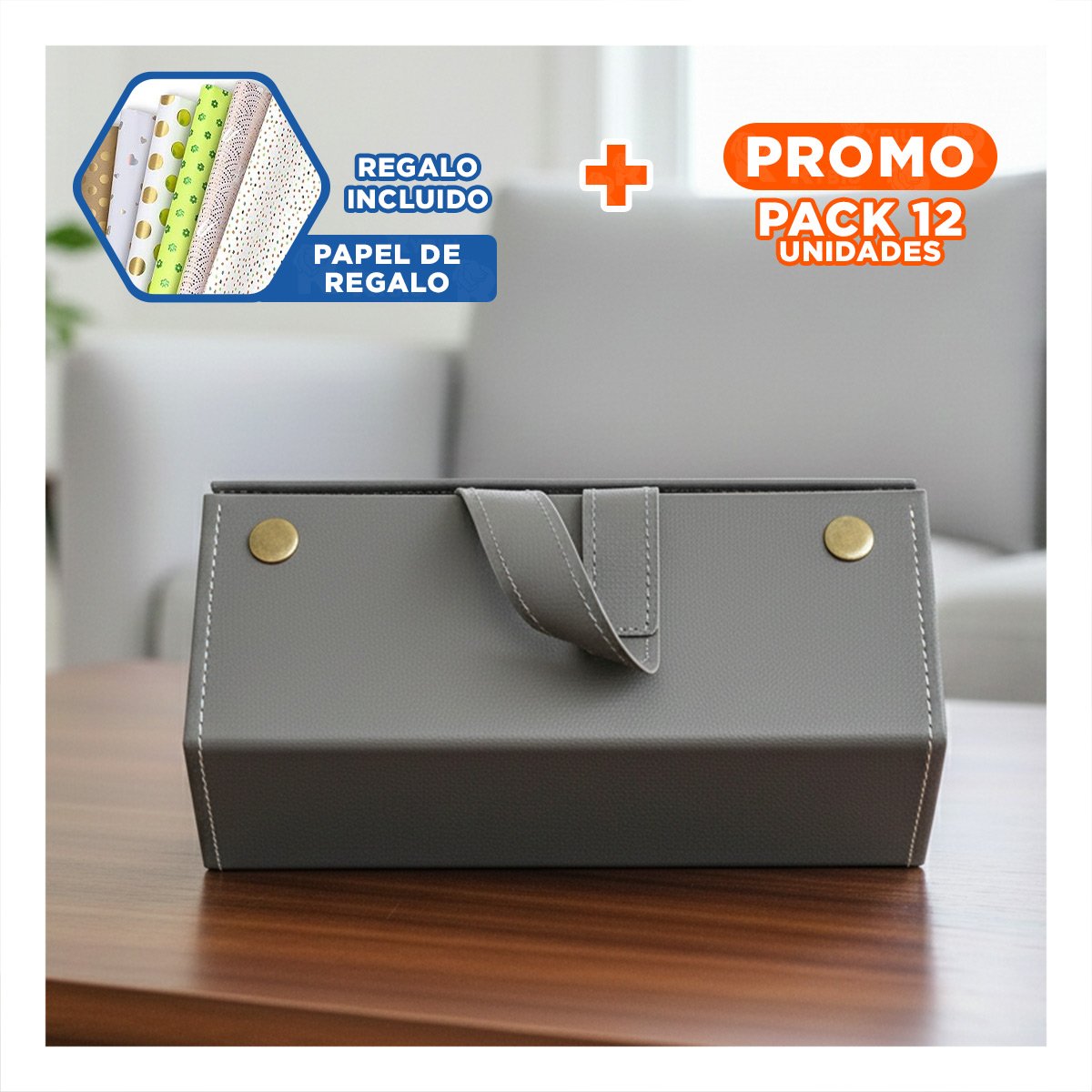 Pack12 Reflejo de Tocador Ovalado Doble 17,5x13,5cm Transparente Hogar Y+Papel Regalo