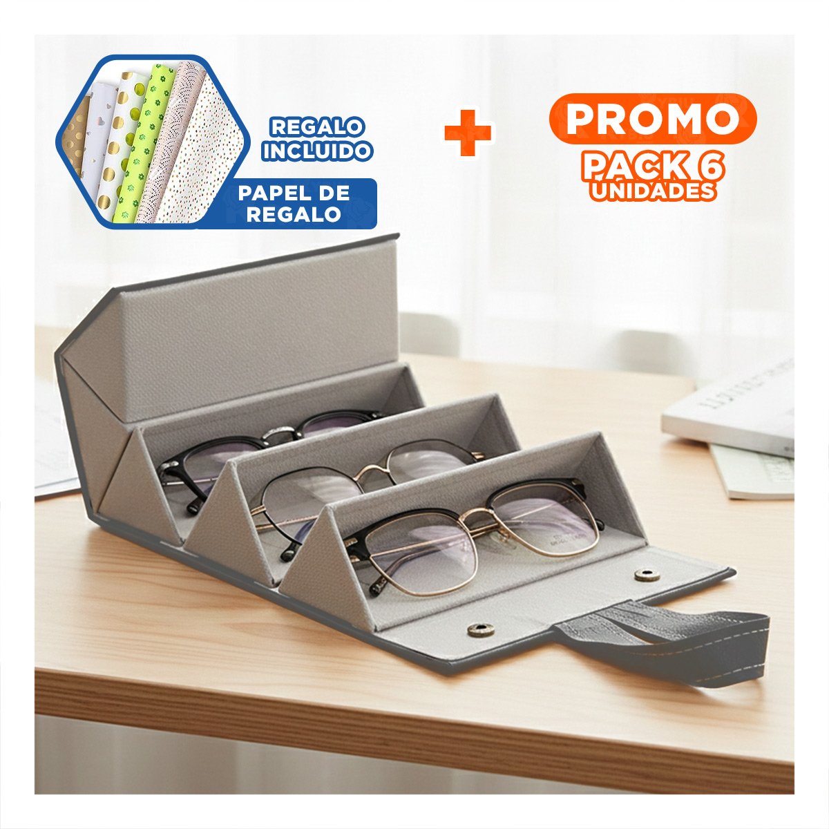 Pack6 Cristal Ovalado Doble para Mesa 17,5x13,5cm Transparente Hogar Y+Papel Regalo