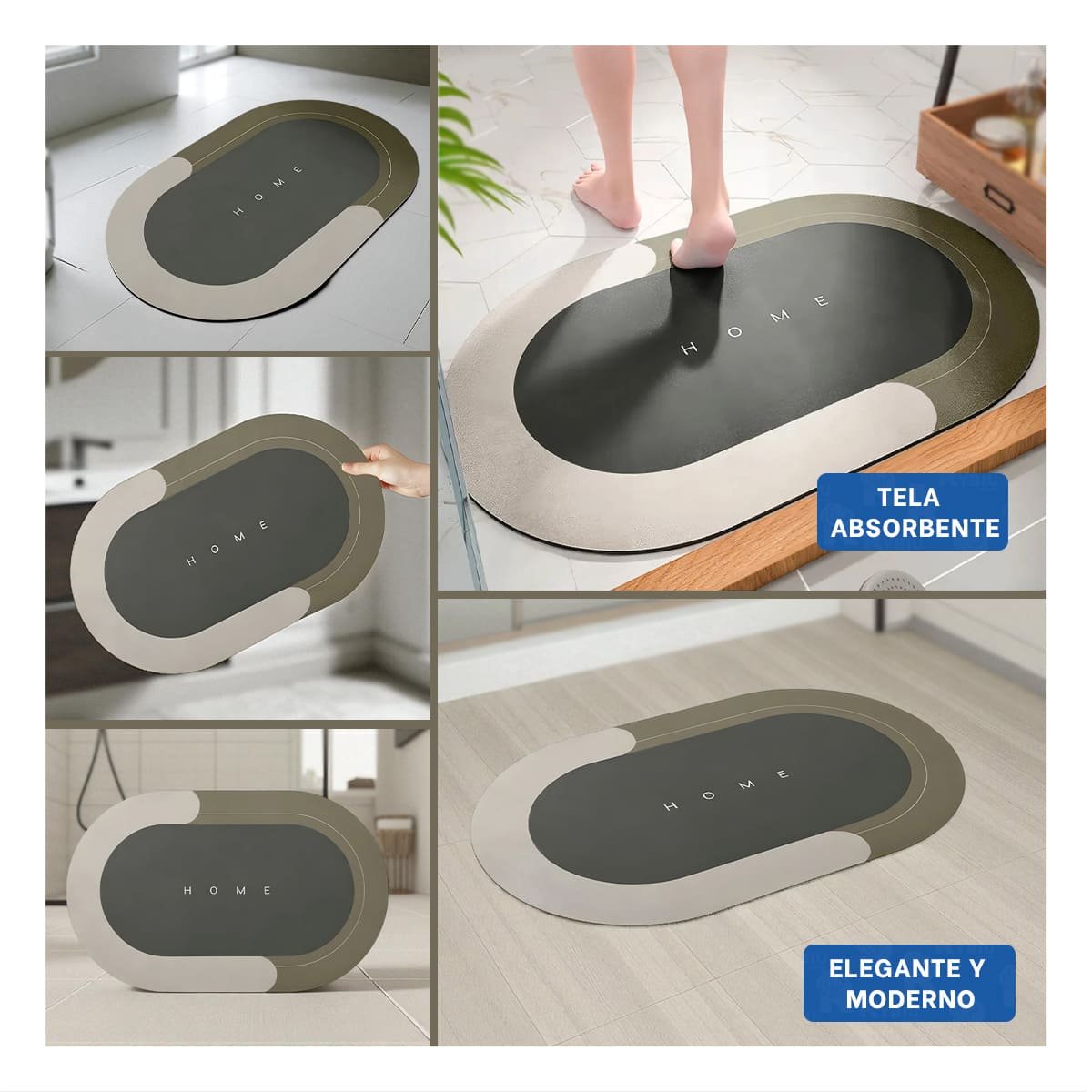 Alfombra Ligera Home Marron Funcional y Suave Perfecta para Cualquier Area Y+Post It