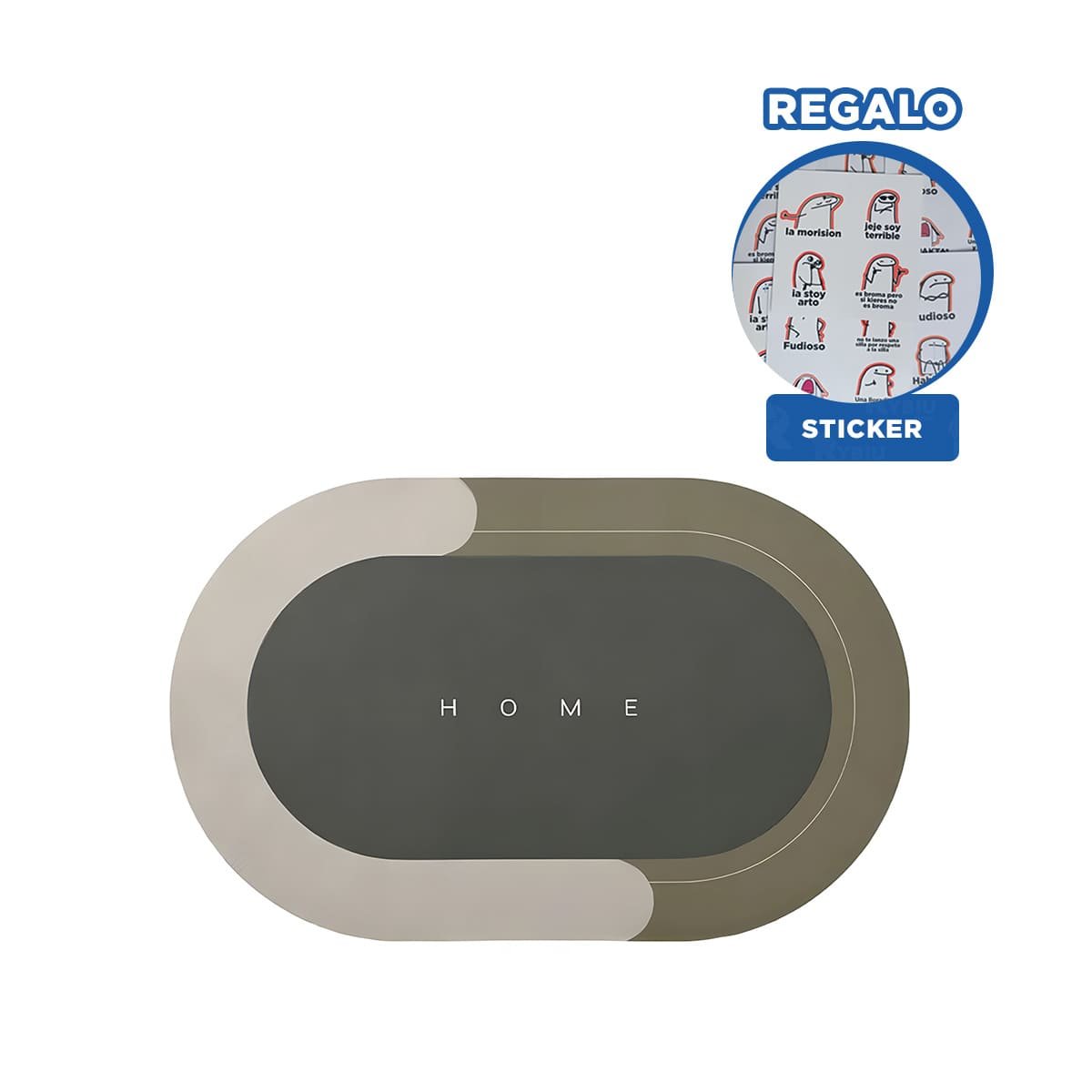 Alfombra Decorativa Home Marron Material Resistente y Ligera para Uso Diario Y+Regalo Sticker