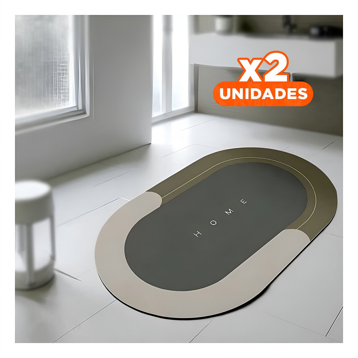 Pack2 Alfombrilla Ligera Home Marron Funcional y Suave para Cualquier Area Y+Regalo Sticker