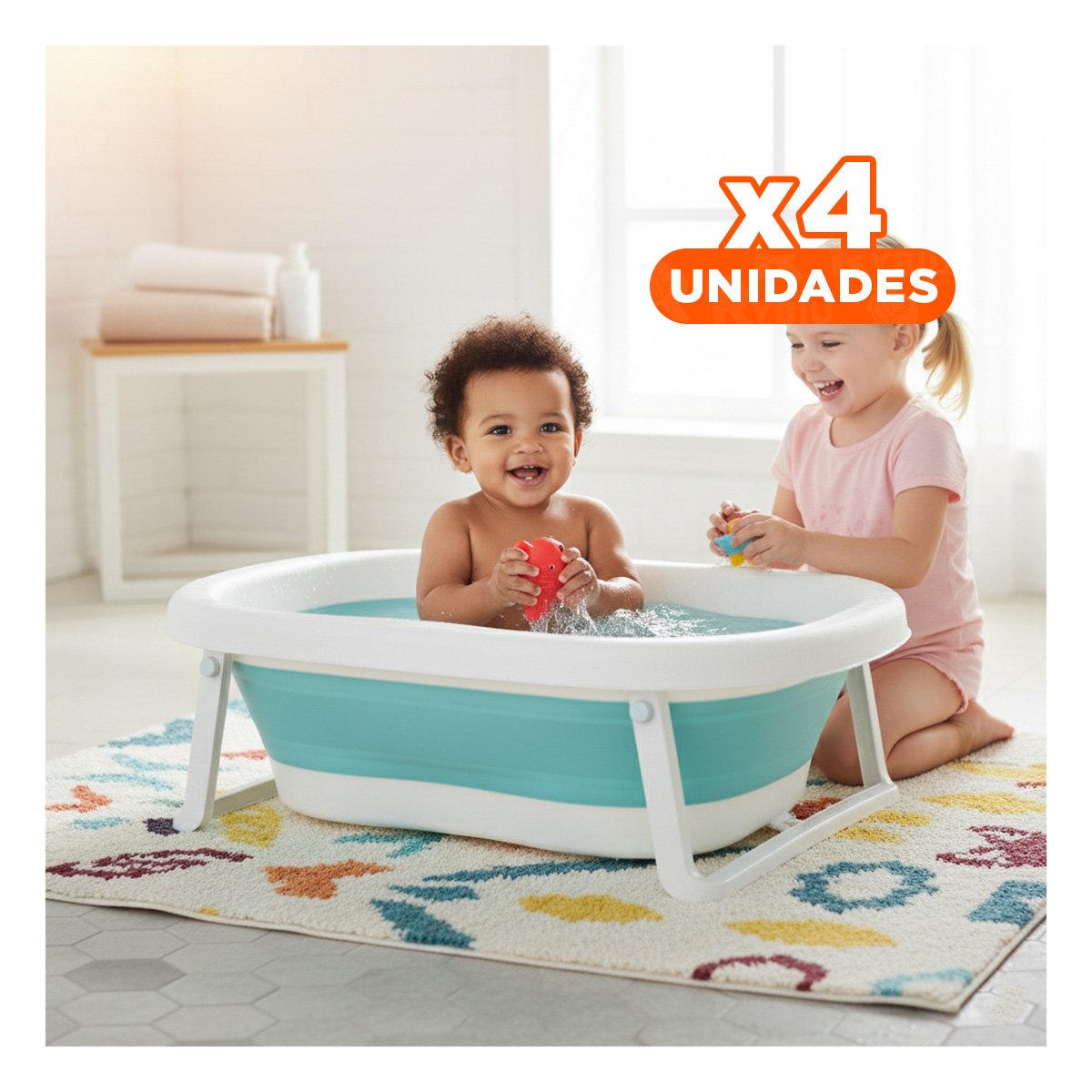 Pack4 Cuadro Plegable para Bebe Versatil, Resistente y Funcional Verde