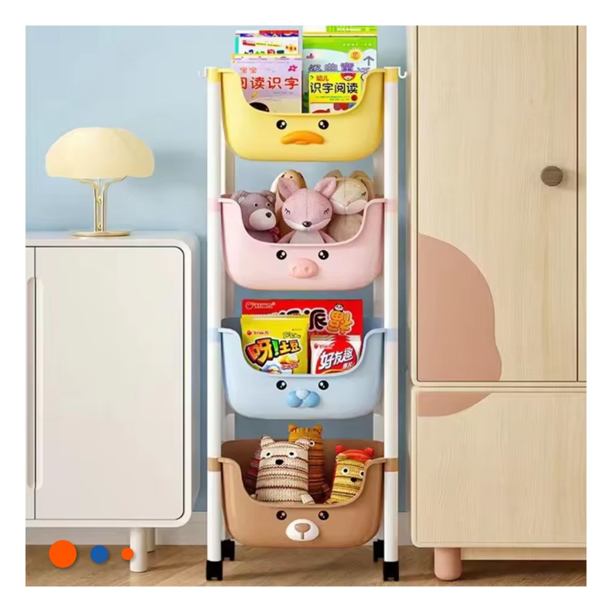 Modulo Kawaii 4 Niveles Diseno 4 Personajes Practico para Hogar y Exteriores