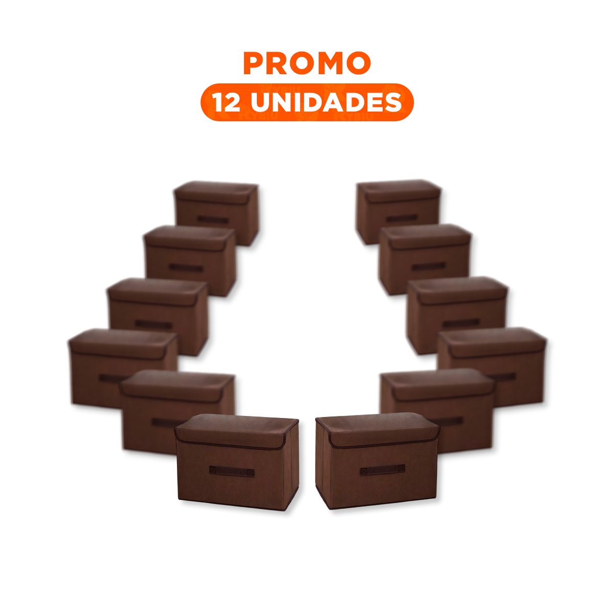 Pack12 Compartimento Textil Negro 25x19x16cm para Ropa Accesorios y Mas Uso Y+Regalo Sticker