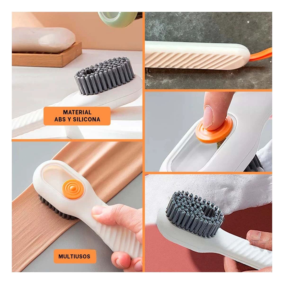 Escobilla con Dispensador Multifuncional Compacta para Espacios de Cocina Blanco Y+Post It