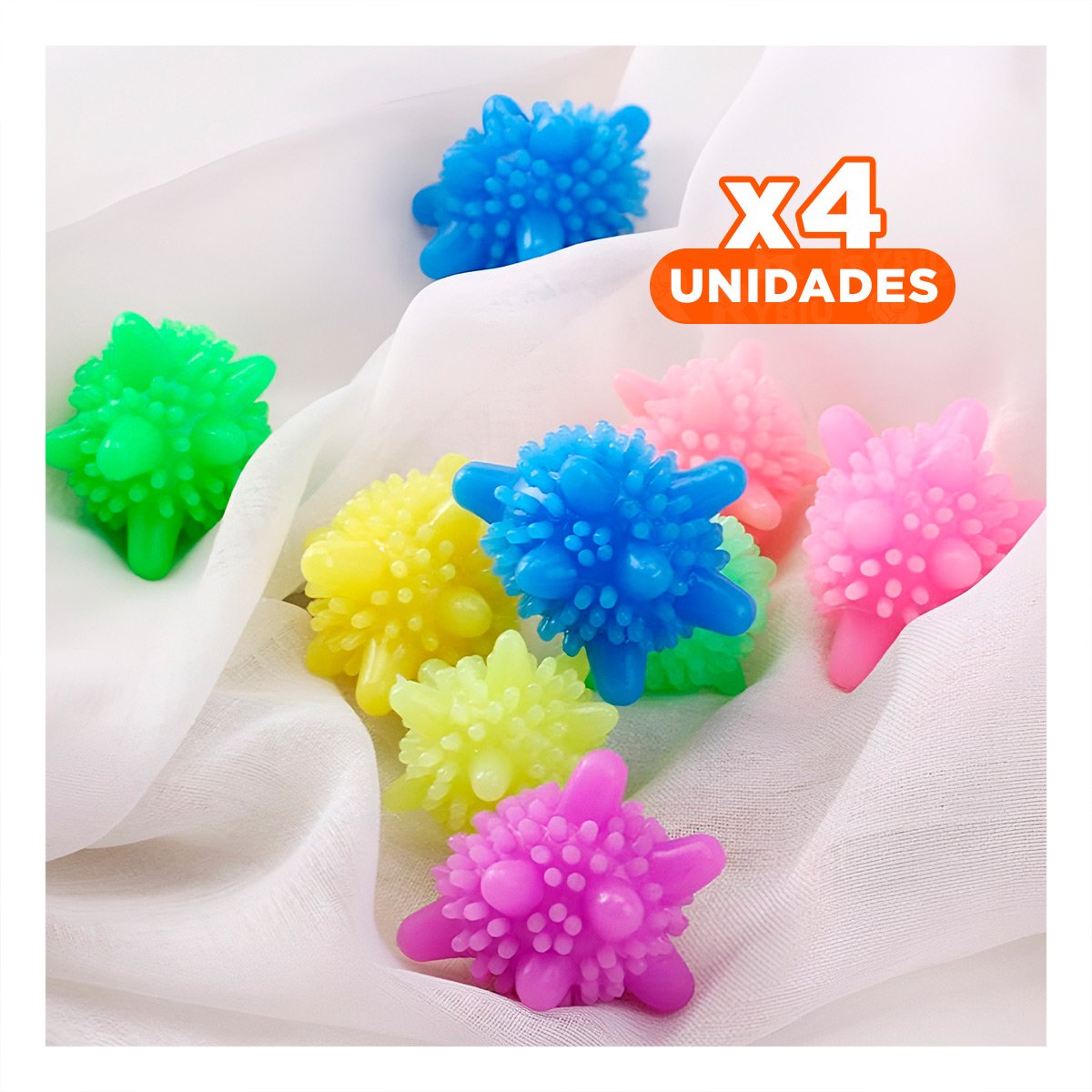 Pack4 Herramienta Deserredante de Ropa Multicolor para Cuidado Diario Telas