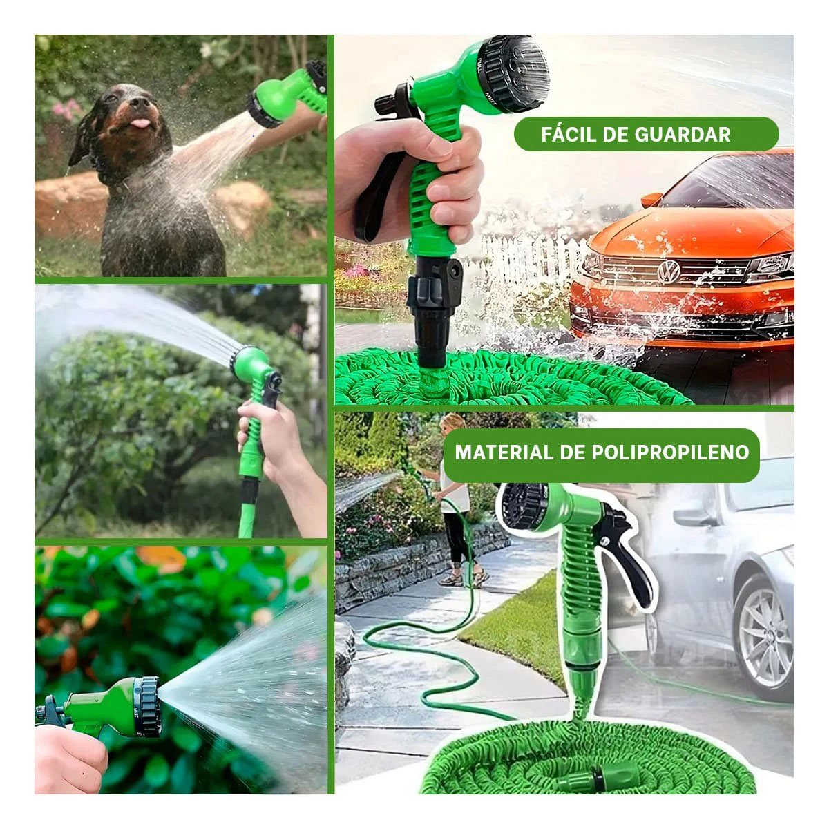 Solucion de Riego Expandible 22 Metros Verde para Jardin Hogar Y+Post It