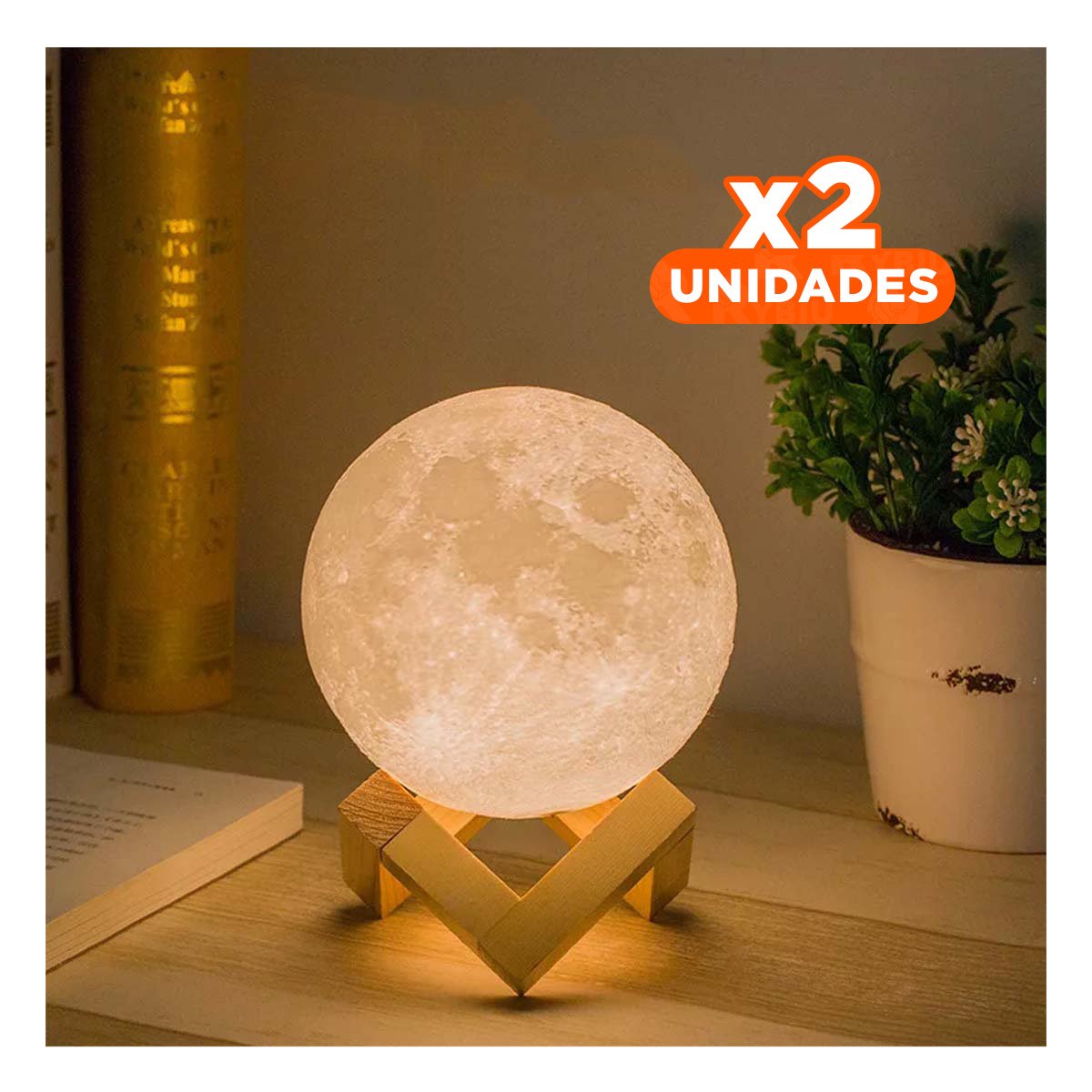 Pack2 Relax Humidificante Decorativo con Luz Lunar Ambiental Y+Regalo Sticker