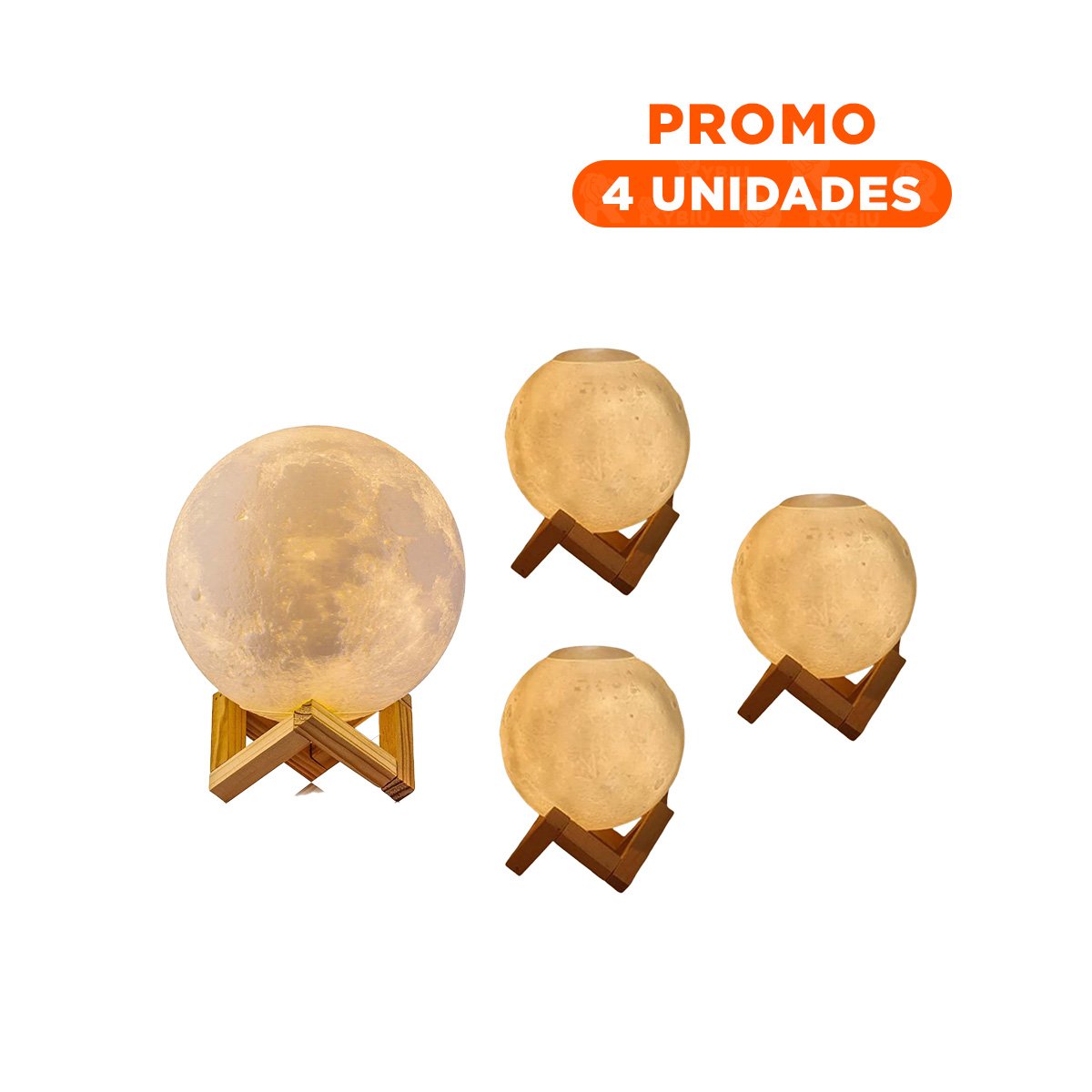 Pack4 Bruma Decorativa con Luz Lunar Humidificante para Hogar Y+Regalo Sticker
