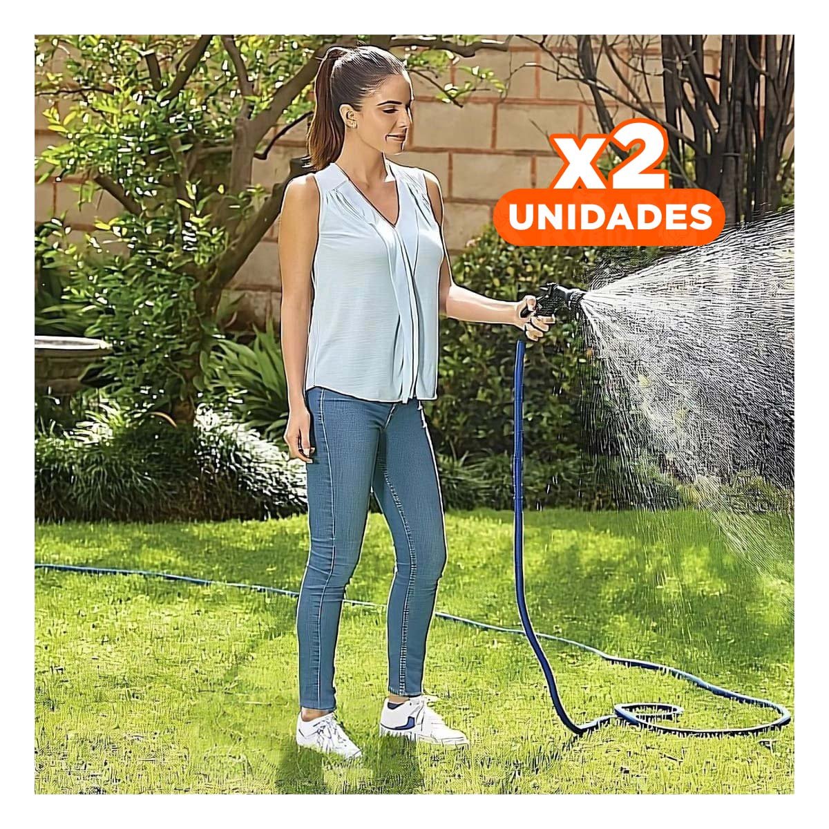Pack2 Accesorio Expandible para Riego y Limpieza de Patios Terrazas y Jardines Y+Regalo Sticker
