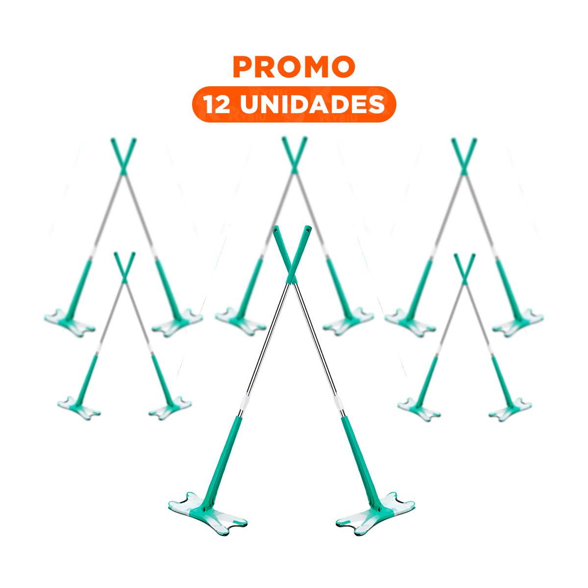 Pack12 Fregador Mariposa para Suelos de Baldosa y Madera Verde Y+Regalo Sticker