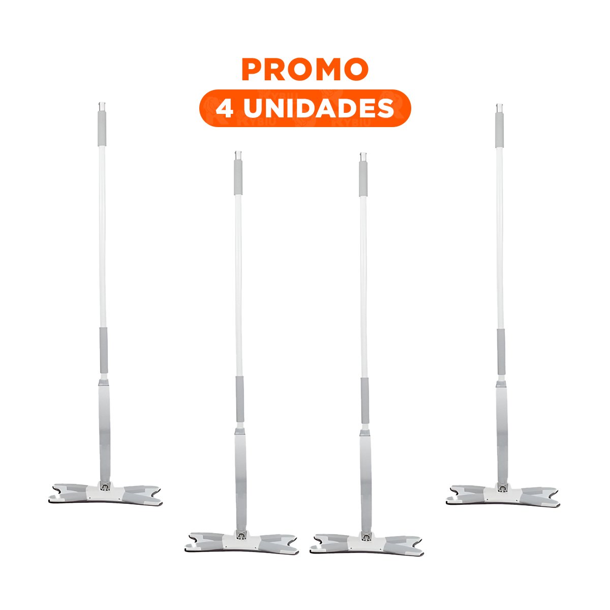 Pack4 Equipo de Limpieza Mariposa para Pisos Brillantes y Secos Plomo Y+Regalo Sticker