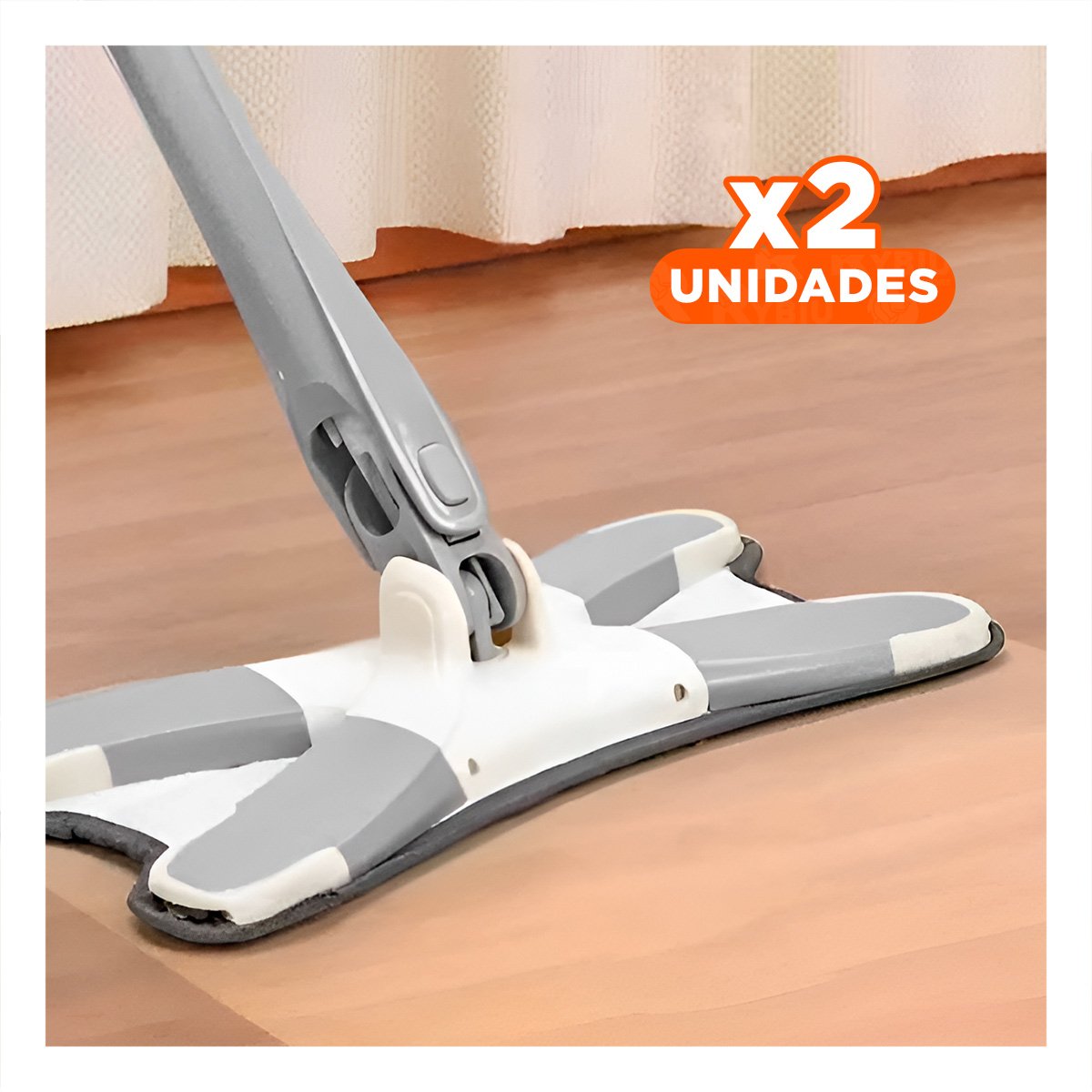 Pack2 Trapeador Mariposa con Sistema Giratorio y Cubeta Plomo Y+Regalo Sticker