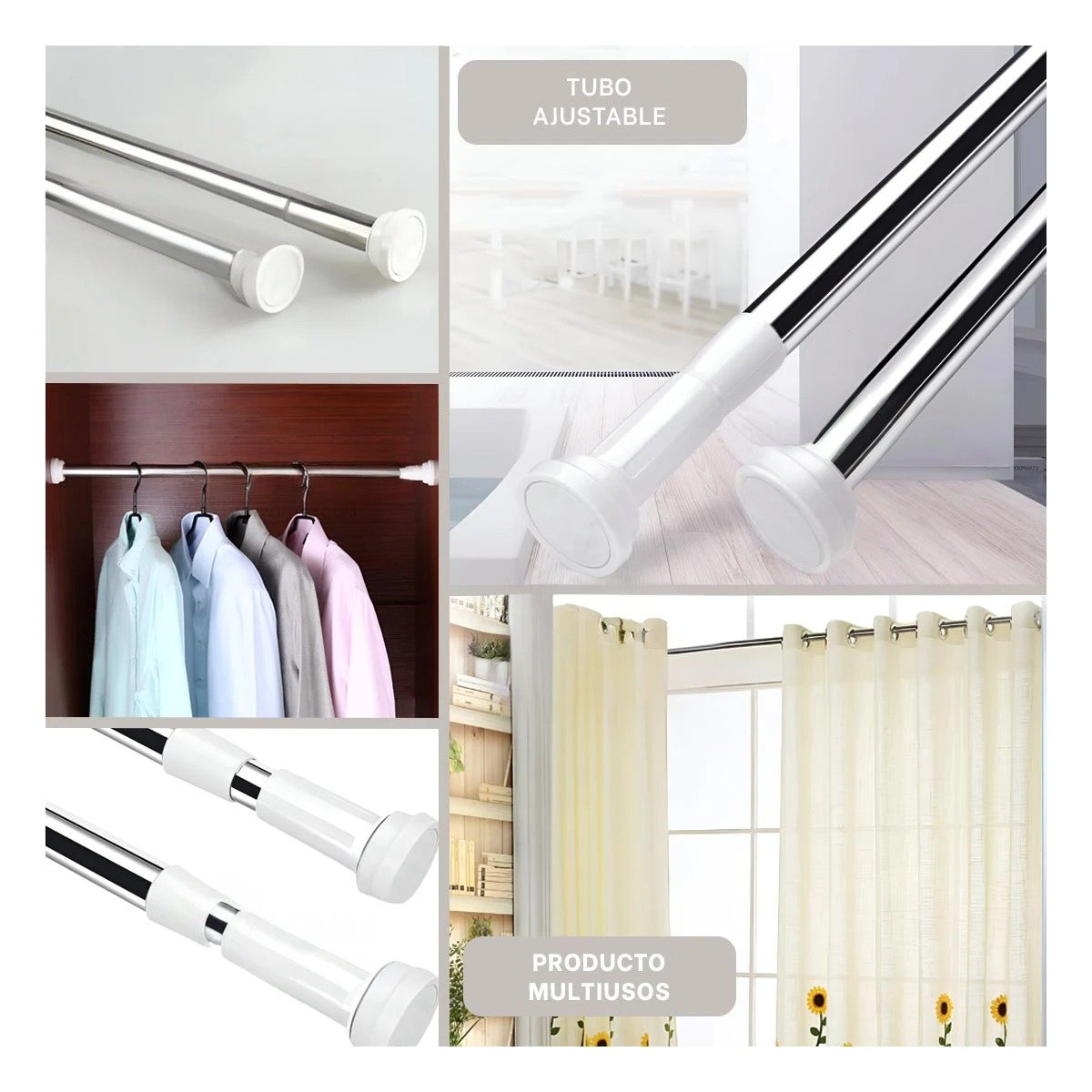 Elemento Ajustable para Ducha Facil de Instalar Plomo 1,10m a 2,0m Y+Post It