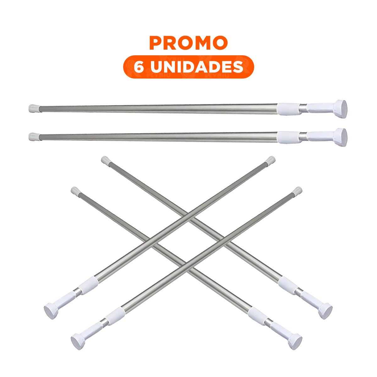 Pack6 Pilar Ajustable para Ducha Facil de Manejar Plomo 1,10m a 2,0m