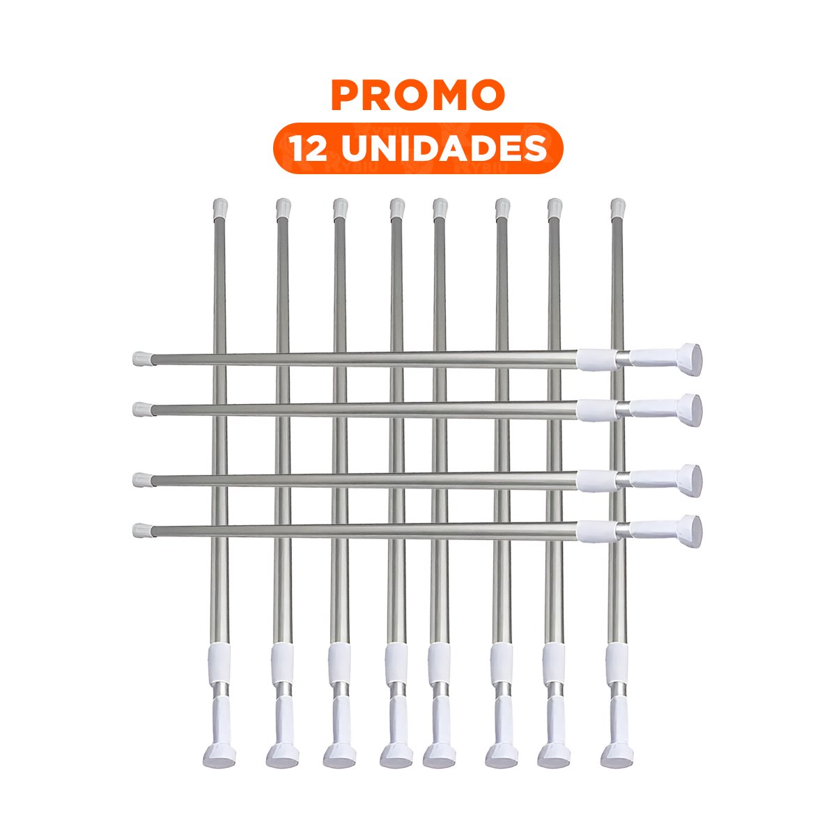 Pack12 Implemento Ajustable para Ducha Rapido Estable Plomo 1,40m a 2,60m Y+Regalo Sticker