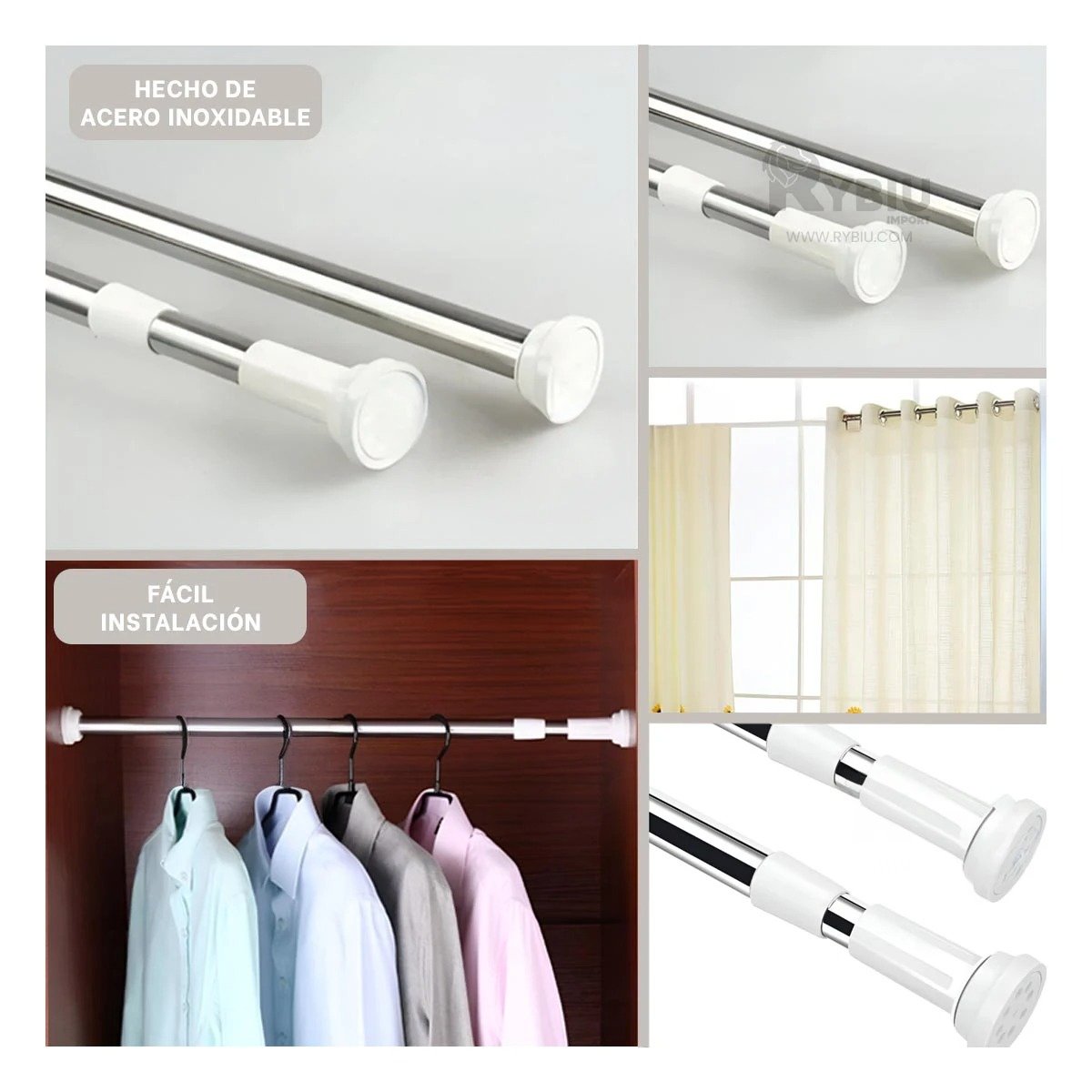 Conductor Ajustable para Ducha Rapido Eficaz 70cm a 1,20m Plomo Y+Post It