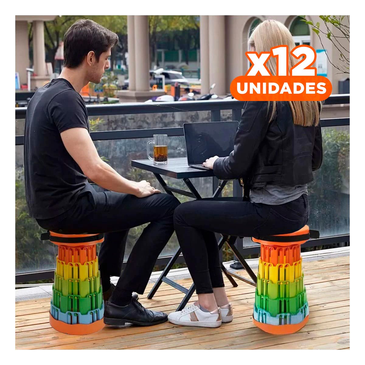 Pack12 Compacto Plegable Portatil con Doble Seguro Casa