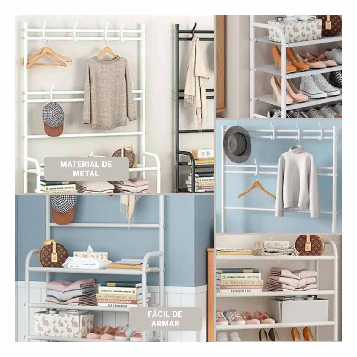 Unidad Vertical de Zapatos con Percheros Curvos Blanco Y+Post It