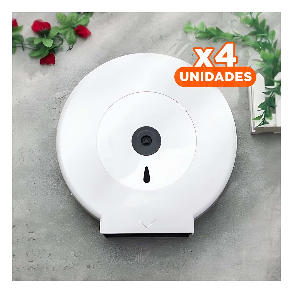 Pack4 Instalacion de papel higienico jumbo en blanco y negro para espacios comunes