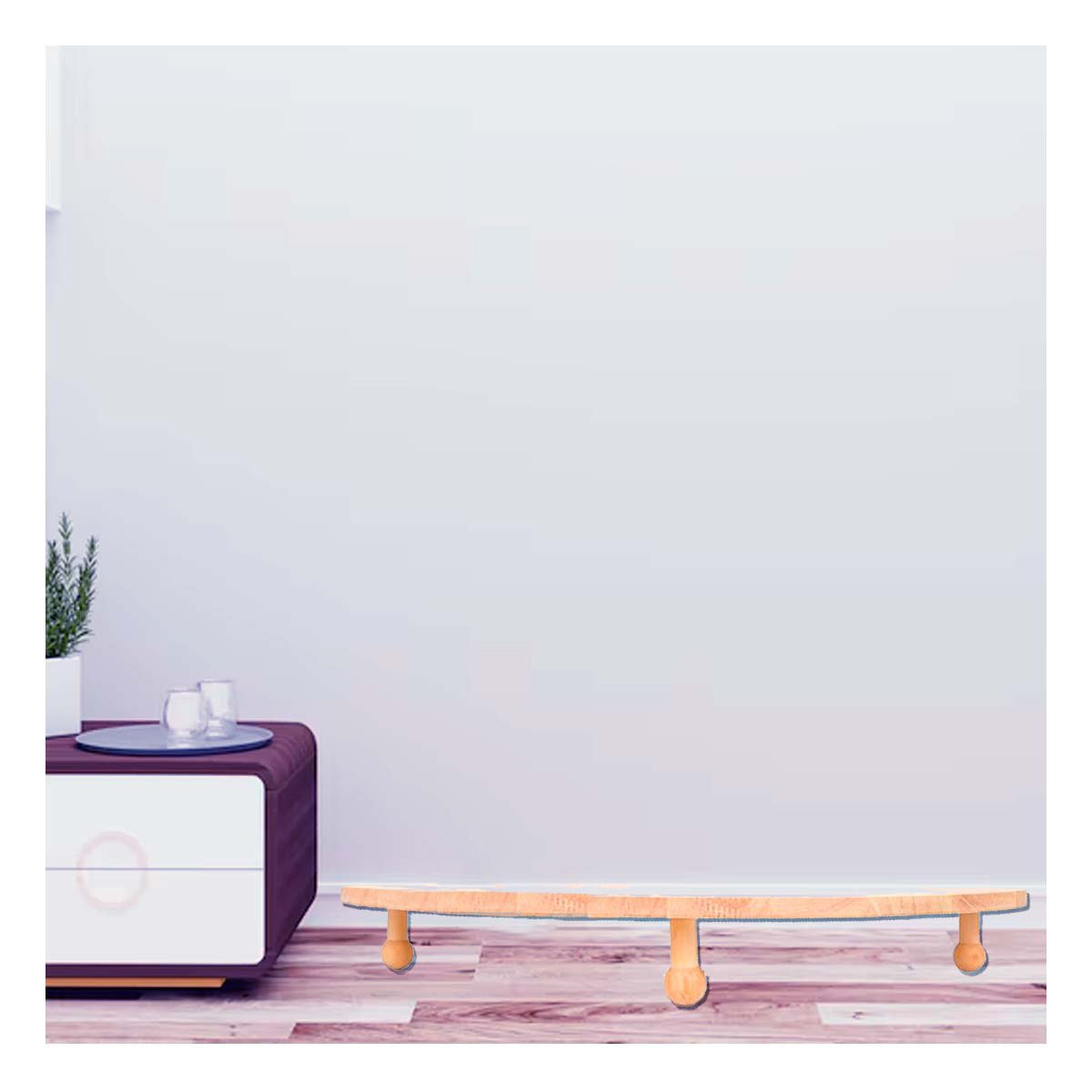 Objeto Circular de Madera con Patitas para Decoracion de Hogar y Sala Y+Ligas Regalo